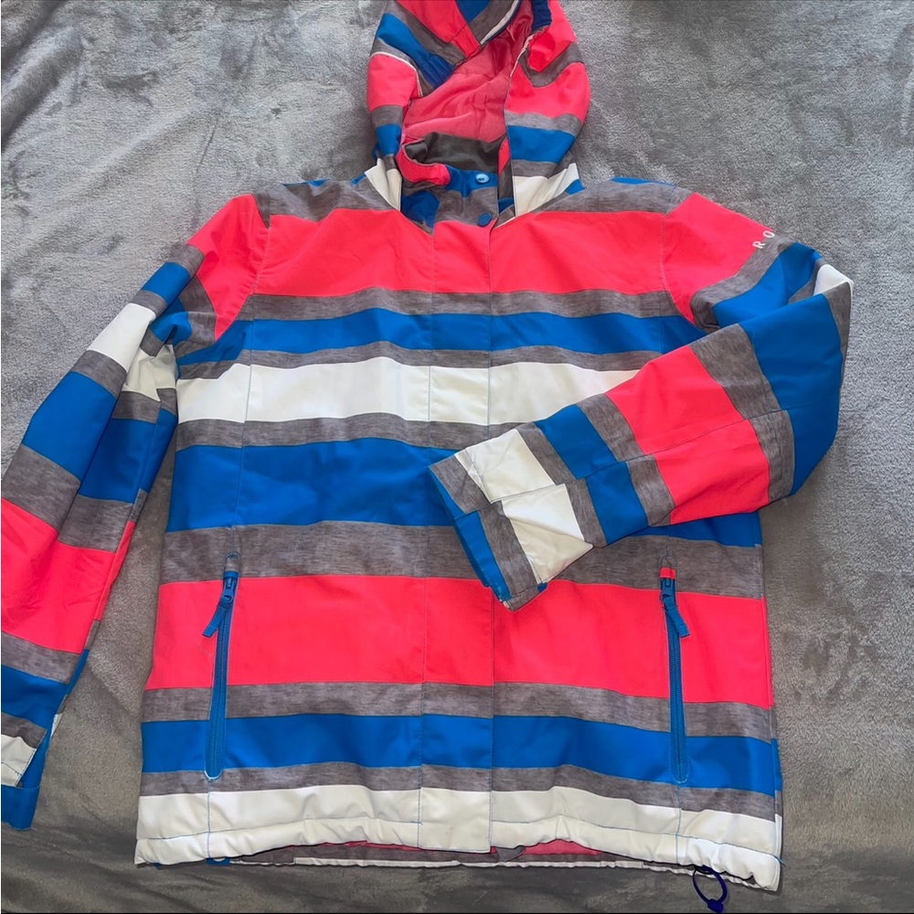 Roxy pink/blue/white/ grey ski jacket/winter jacket/ rain coat